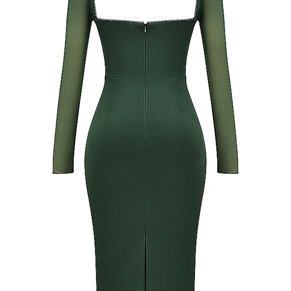 House of CB Ellica Emerald Green Midi Dress - Picture 7 of 11